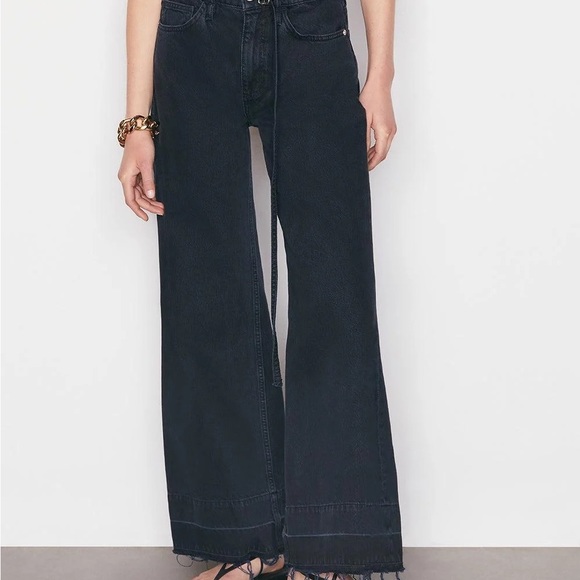 FRAME Pixie High Rise Baggy Pant Released Hem - Picture 6 of 6